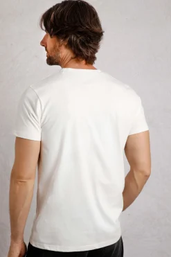 Weird Fish T-Shirts|Tidal Organic Cotton Branded Pocket T-Shirt Dusty White