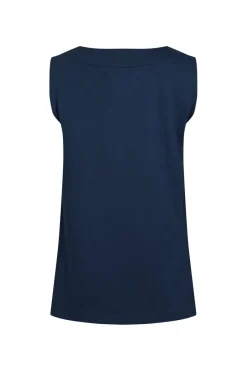 Weird Fish Tunics|Tops & T-Shirts|Tirtha Organic Cotton Embroidered Jersey Vest Navy