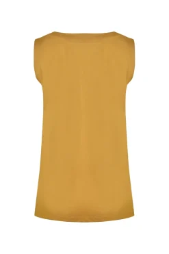 Weird Fish Tunics|Tops & T-Shirts|Tirtha Organic Cotton Embroidered Jersey Vest Deep Amber