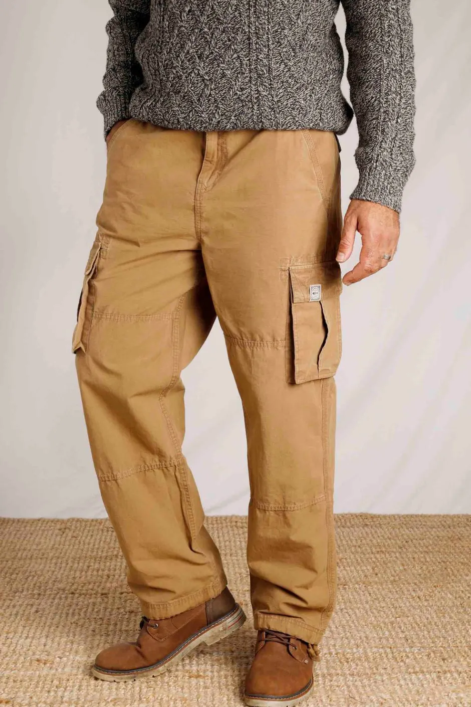 Weird Fish Trousers & Jeans|Turner Cargo Trousers Antique Tan