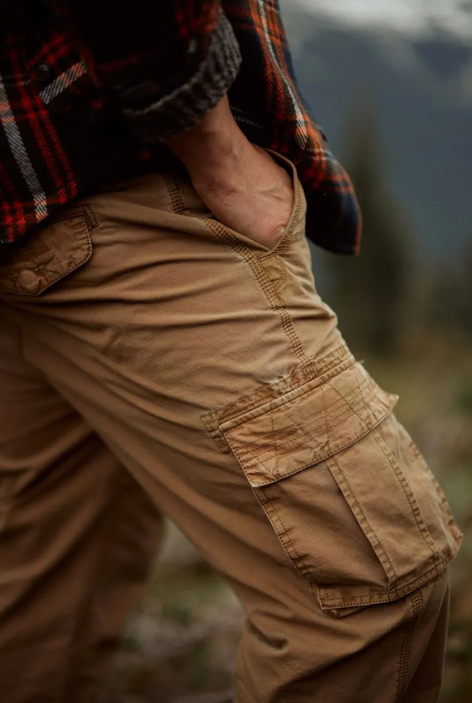 Weird Fish Trousers & Jeans|Turner Cargo Trousers Antique Tan