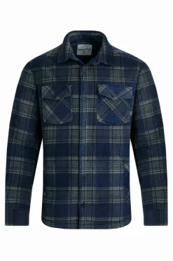Weird Fish Shirts|Coats, Jackets And Gilets|Tyburn Check Fleece Shacket Navy