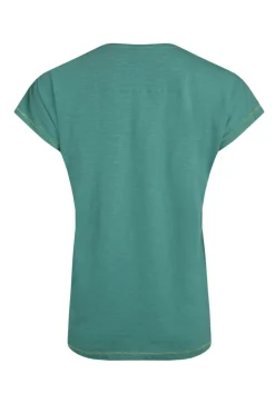 Weird Fish Tunics|Tops & T-Shirts|Volant Organic Cotton Front Print T-Shirt Viridis