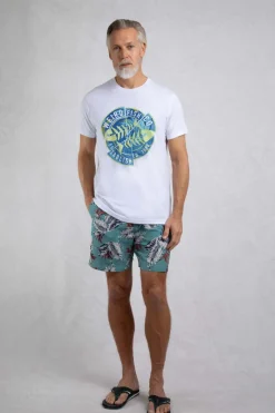 Weird Fish T-Shirts|Vortex Front Print Graphic T-Shirt White