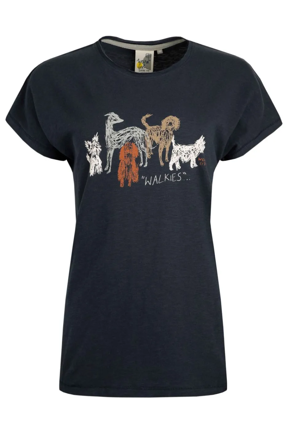 Weird Fish Tunics|Tops & T-Shirts|Walkies Organic Cotton Slub T-Shirt Navy