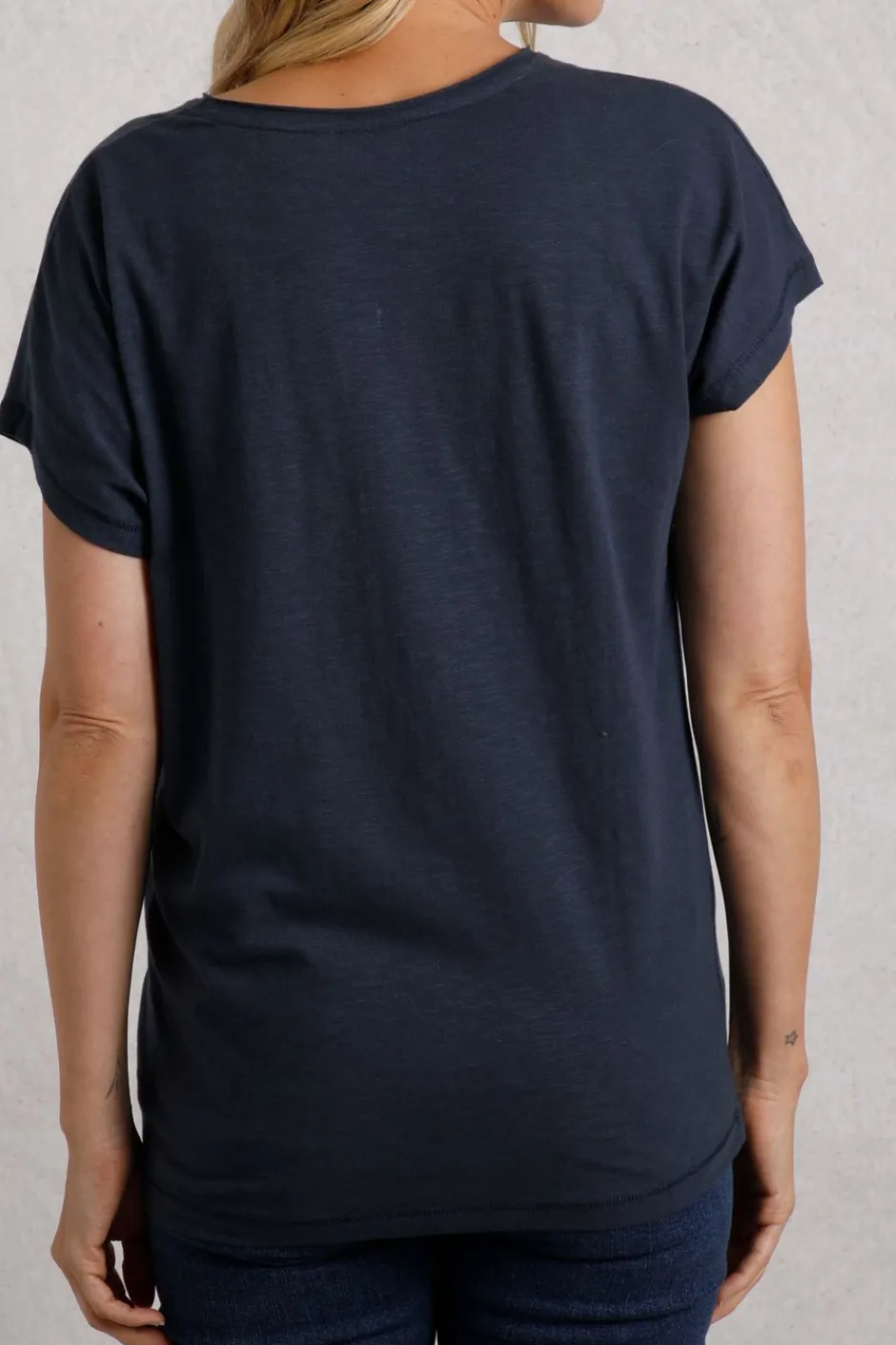 Weird Fish Tunics|Tops & T-Shirts|Walkies Organic Cotton Slub T-Shirt Navy