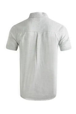 Weird Fish Shirts|Linen|Washton Textured Short Sleeve Shirt Army Green