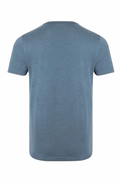 Weird Fish T-Shirts|Waves Front Print Graphic T-Shirt Mid Blue