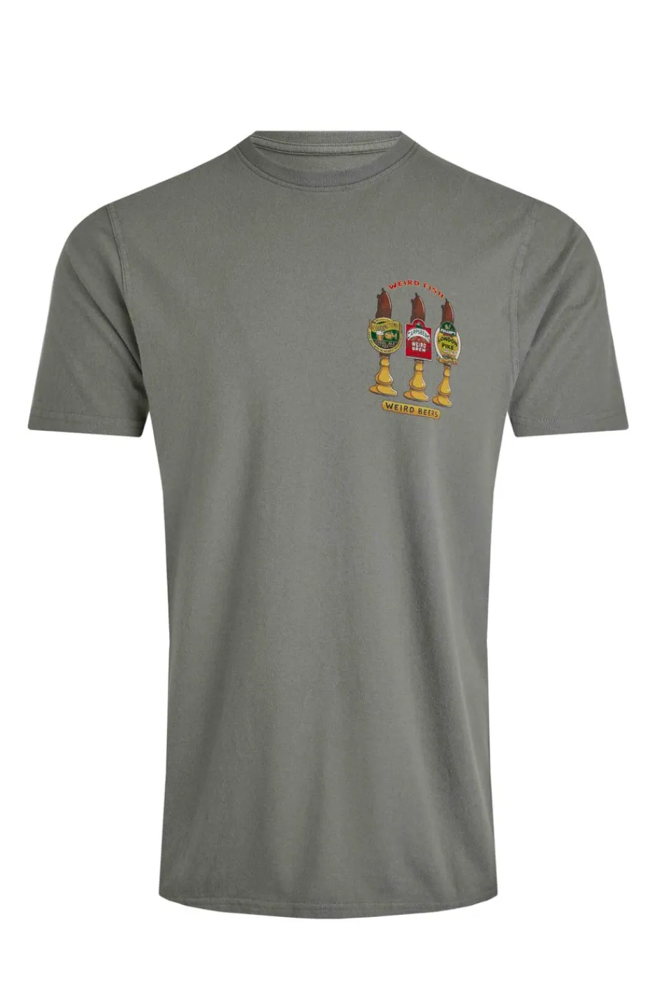 Weird Fish T-Shirts|Weird Beers Back Print Artist T-Shirt Storm Grey