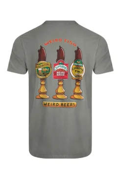 Weird Fish T-Shirts|Weird Beers Back Print Artist T-Shirt Storm Grey