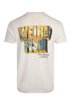 Weird Fish T-Shirts|Wild Life Back Print Graphic T-Shirt Dusty White