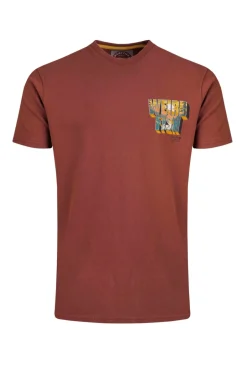 Weird Fish T-Shirts|Wild Life Back Print Graphic T-Shirt Paprika