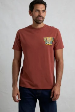 Weird Fish T-Shirts|Wild Life Back Print Graphic T-Shirt Paprika