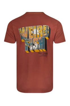 Weird Fish T-Shirts|Wild Life Back Print Graphic T-Shirt Paprika