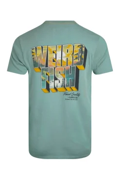 Weird Fish T-Shirts|Wild Life Back Print Graphic T-Shirt Mineral Blue