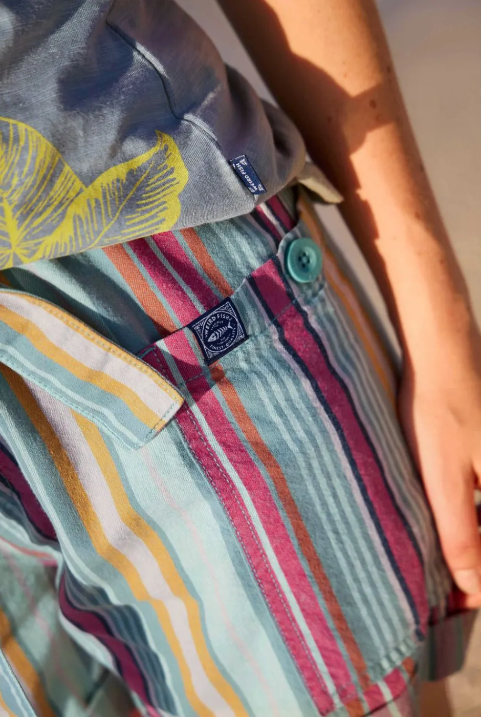 Weird Fish Shorts|Wilder Striped Summer Shorts Multi