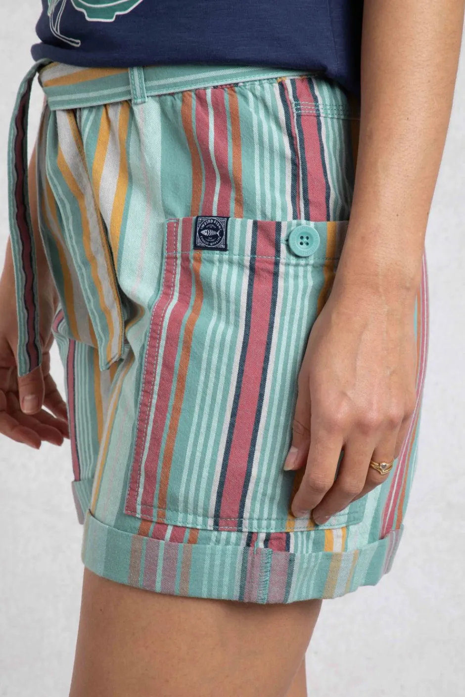 Weird Fish Shorts|Wilder Striped Summer Shorts Multi