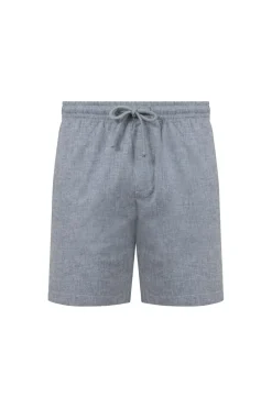 Weird Fish Shorts|Linen|Winchester Relaxed Linen Rich Shorts Denim