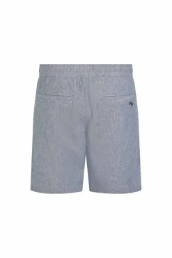 Weird Fish Shorts|Linen|Winchester Relaxed Linen Rich Shorts Denim