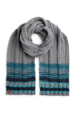 Weird Fish Caps & Scarves|Scarves & Caps|Woburn Eco Variagated Striped Scarf Frost Grey