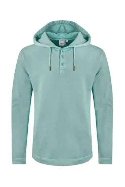 Weird Fish Sweatshirts & Hoodies|Woodside Sun-washed Loopback Hoodie Mineral Blue