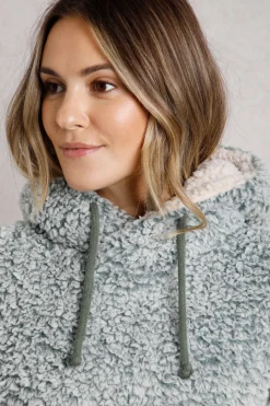 Weird Fish Fleece|Sweatshirts & Hoodies|Yara Cosy Fleece Hoodie Ivy