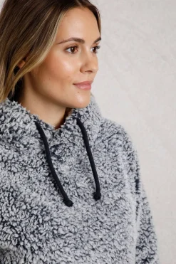 Weird Fish Fleece|Sweatshirts & Hoodies|Yara Cosy Fleece Hoodie Navy