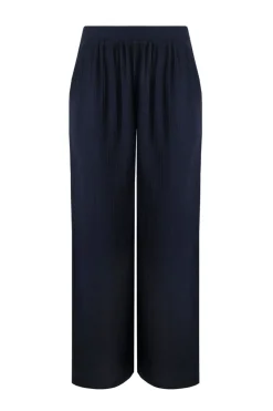 Weird Fish Leggings|Jumpsuits & Playsuits|Zelaya Organic Cotton Double Cloth Wide Leg Trousers Navy