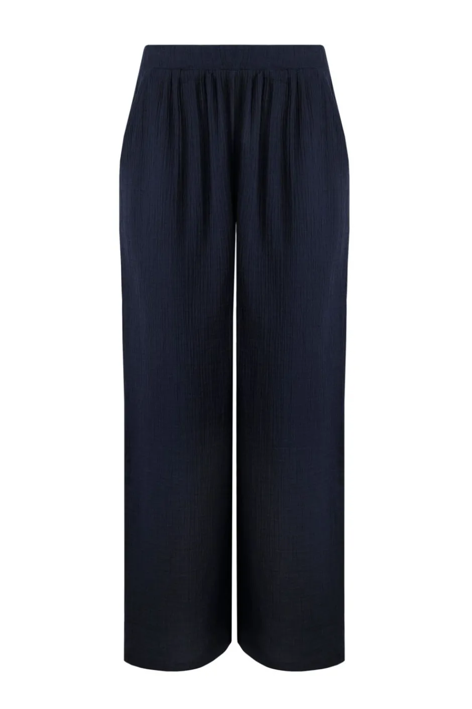 Weird Fish Leggings|Jumpsuits & Playsuits|Zelaya Organic Cotton Double Cloth Wide Leg Trousers Navy